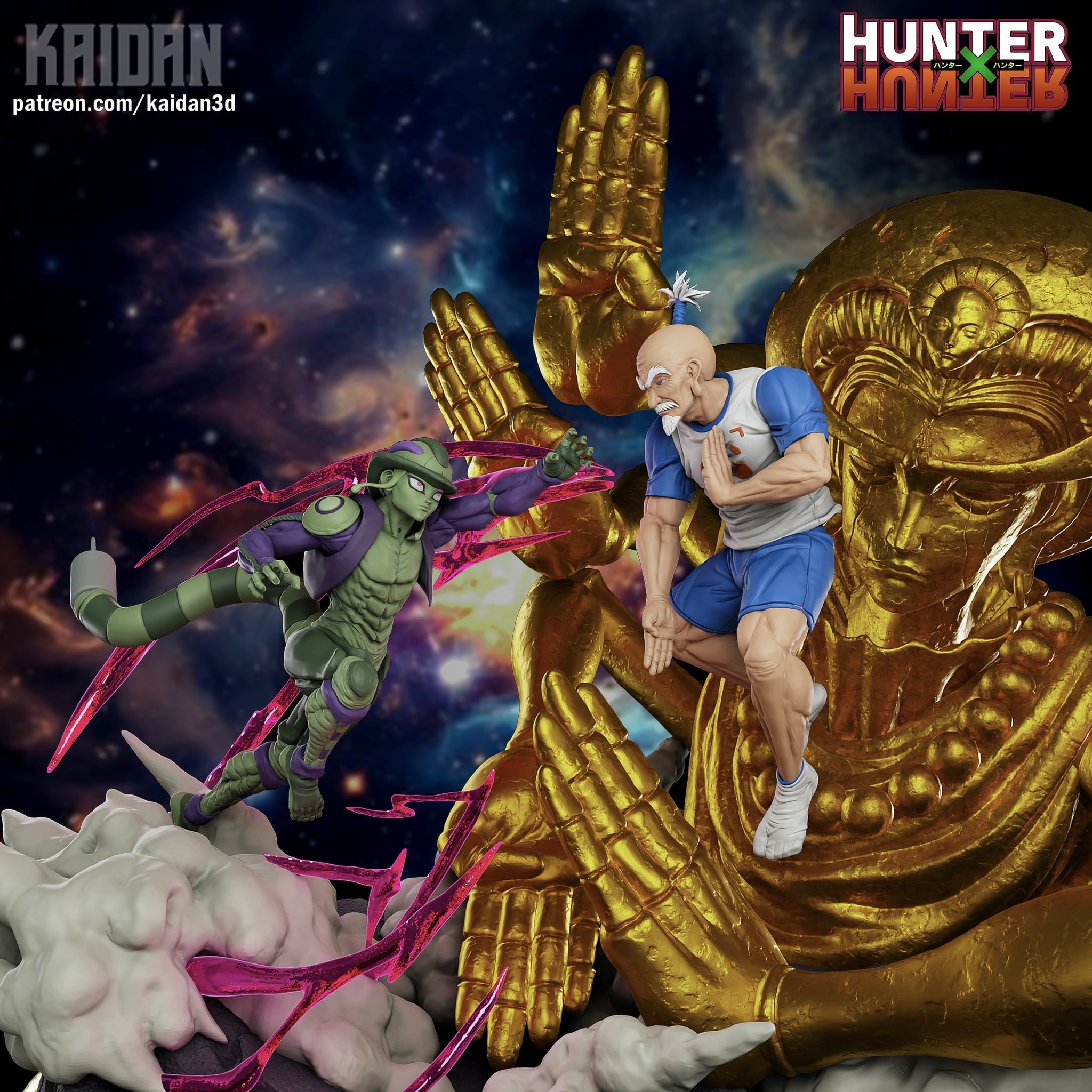 Diorama Netero vs Meruem